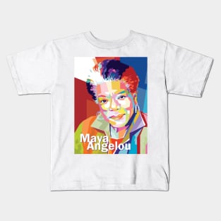 Maya Angelou in Pop art Kids T-Shirt